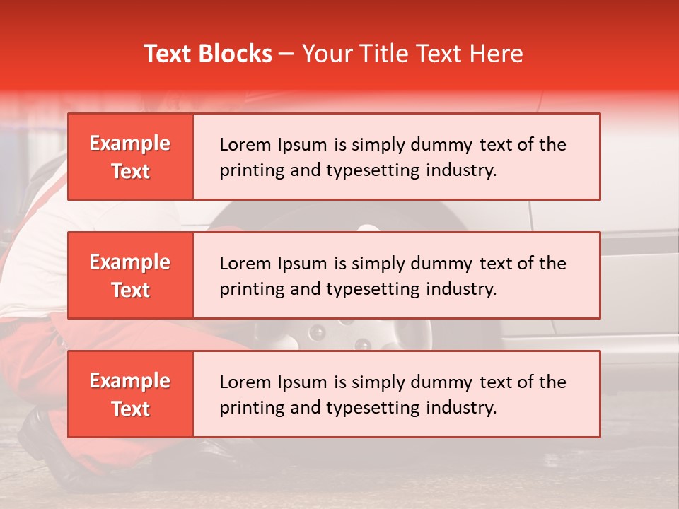 Workwear Automotive Technician Service Station PowerPoint Template