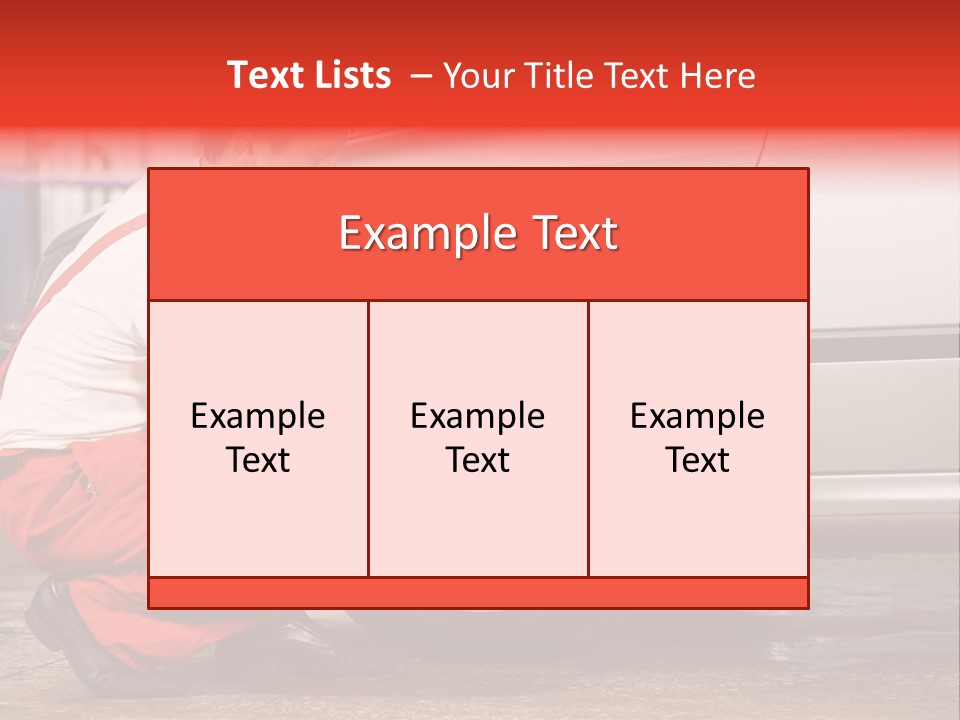 Workwear Automotive Technician Service Station PowerPoint Template