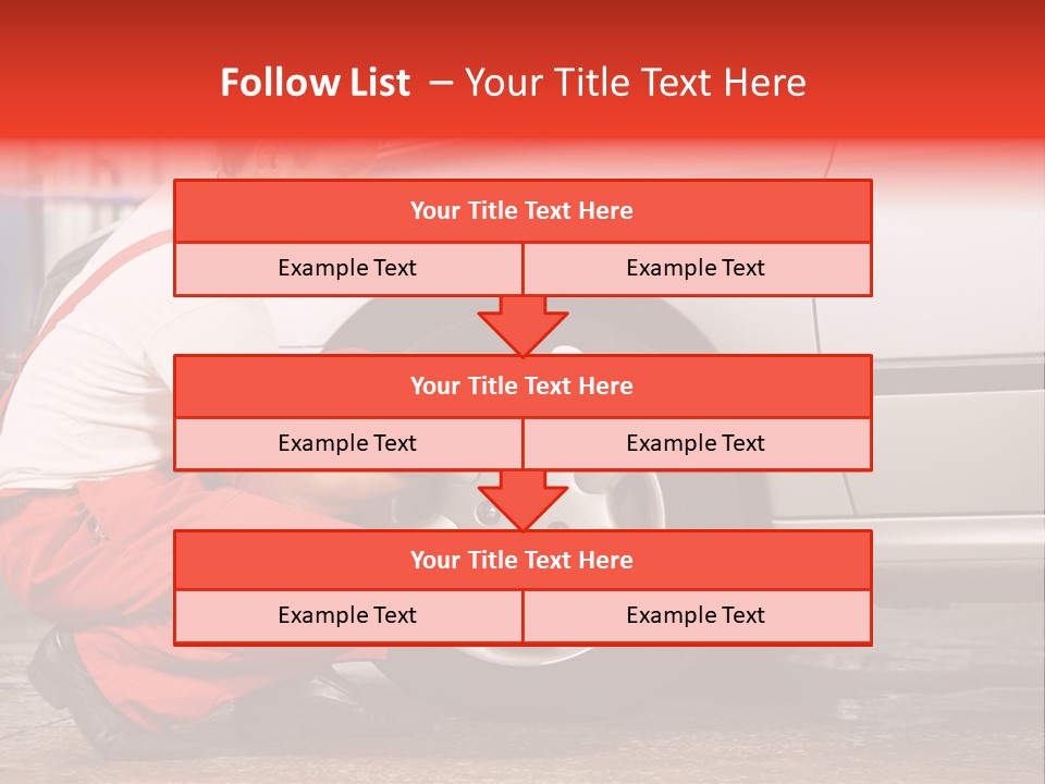 Workwear Automotive Technician Service Station PowerPoint Template
