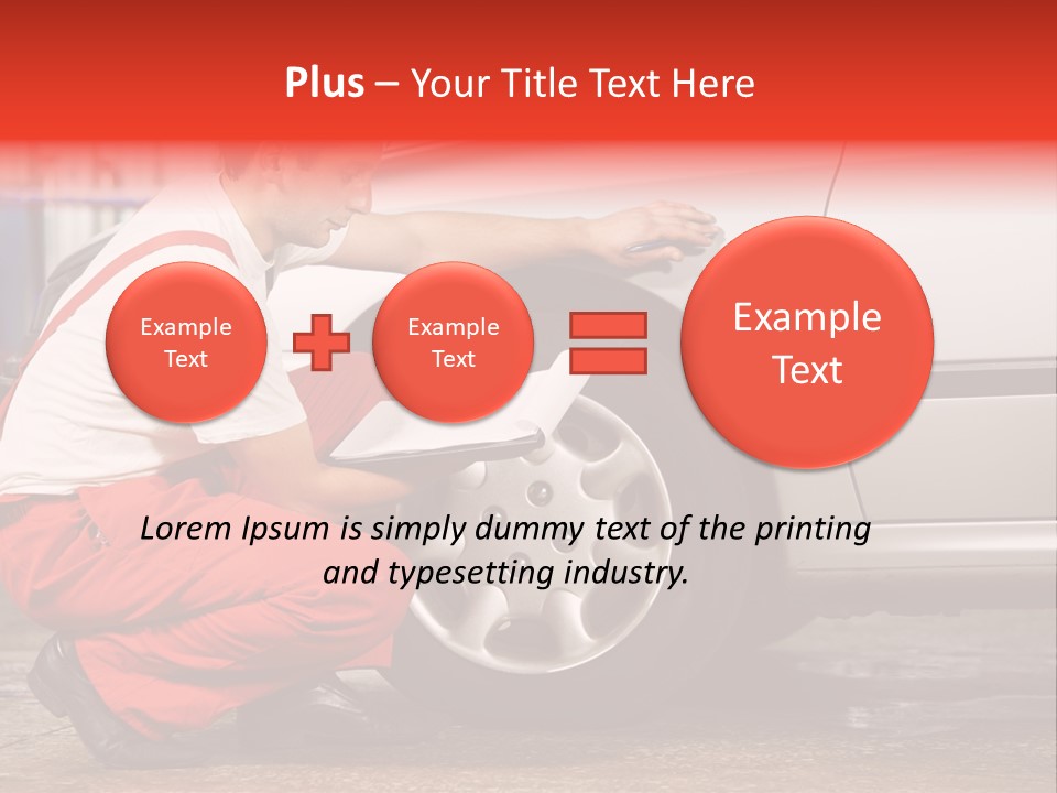 Workwear Automotive Technician Service Station PowerPoint Template