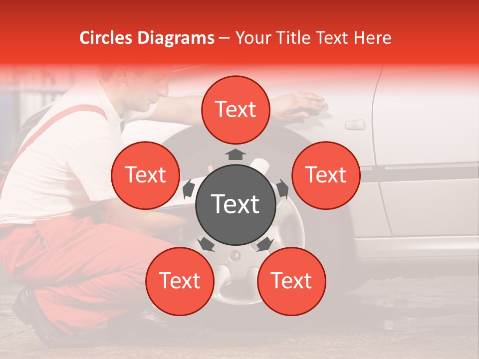 Workwear Automotive Technician Service Station PowerPoint Template