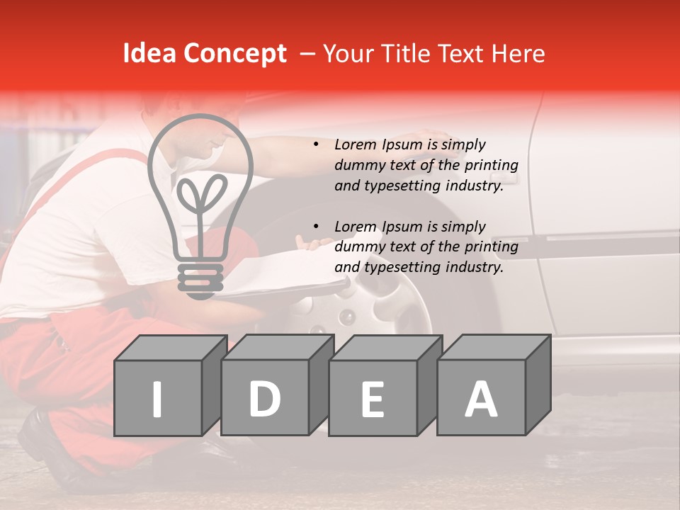 Workwear Automotive Technician Service Station PowerPoint Template