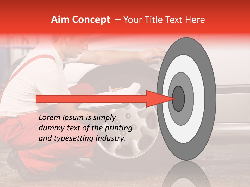 Workwear Automotive Technician Service Station PowerPoint Template