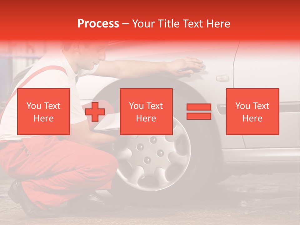 Workwear Automotive Technician Service Station PowerPoint Template
