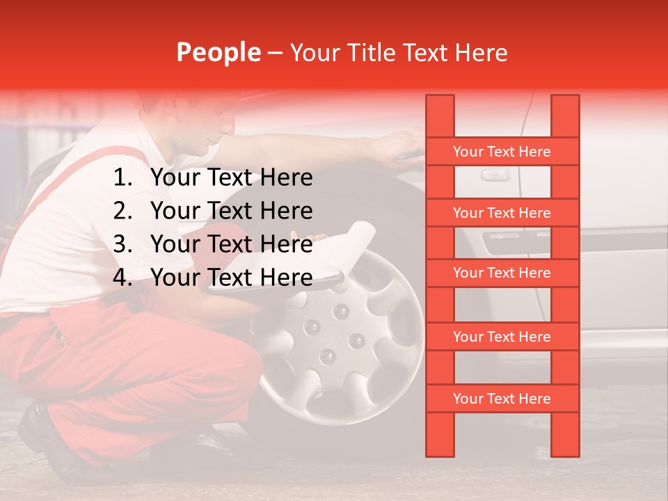 Workwear Automotive Technician Service Station PowerPoint Template