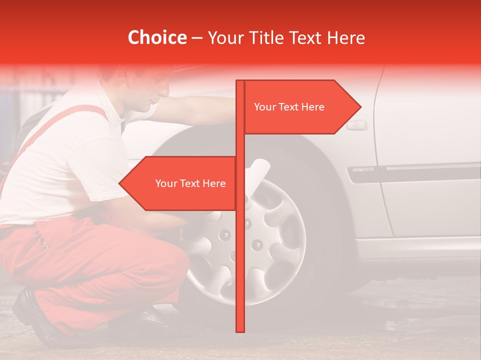 Workwear Automotive Technician Service Station PowerPoint Template