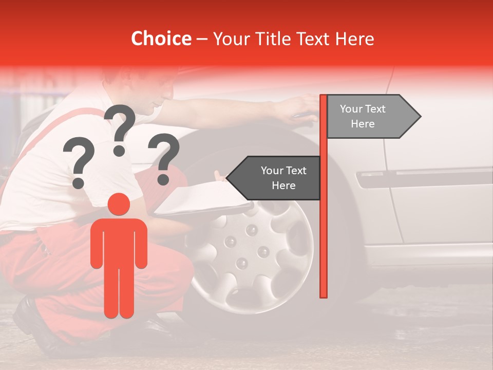 Workwear Automotive Technician Service Station PowerPoint Template