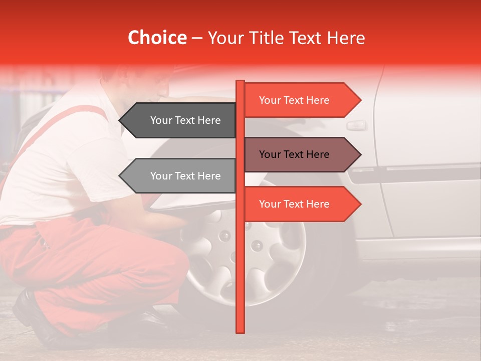 Workwear Automotive Technician Service Station PowerPoint Template