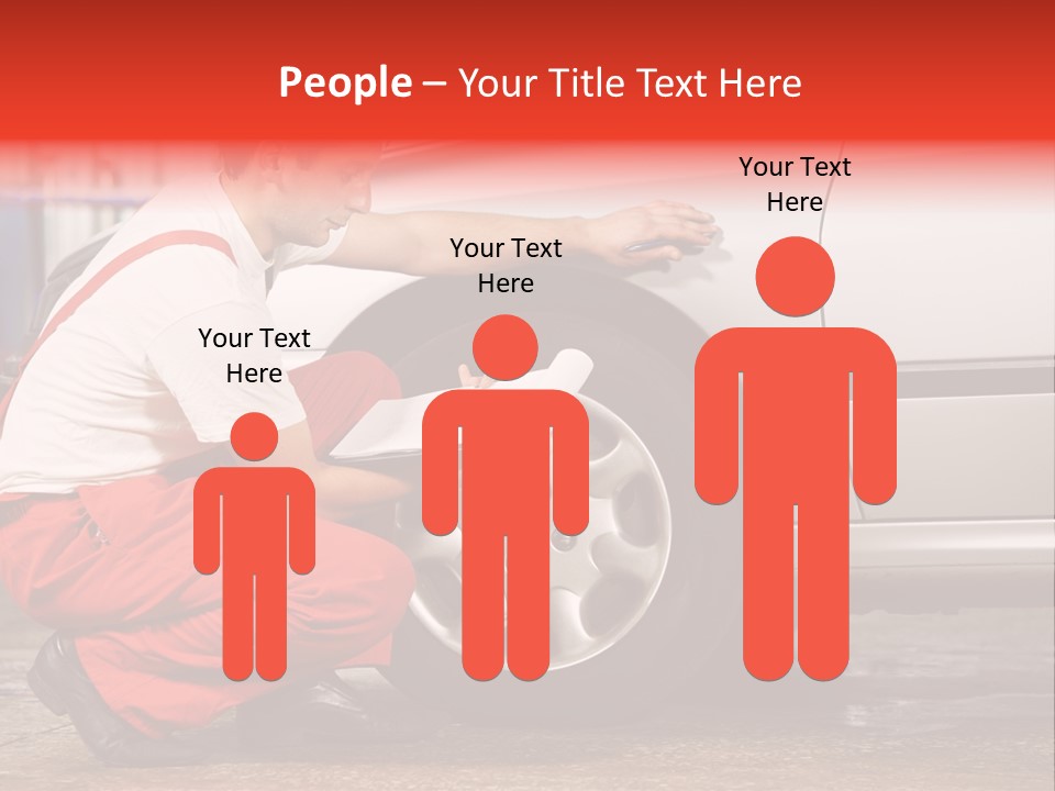 Workwear Automotive Technician Service Station PowerPoint Template