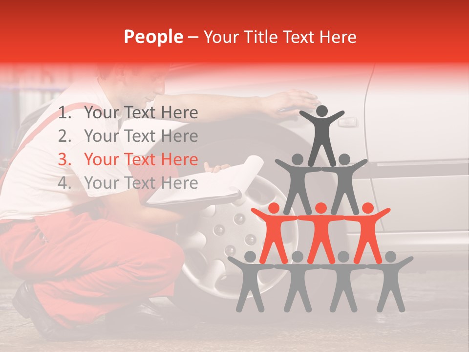 Workwear Automotive Technician Service Station PowerPoint Template