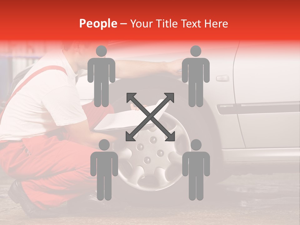 Workwear Automotive Technician Service Station PowerPoint Template