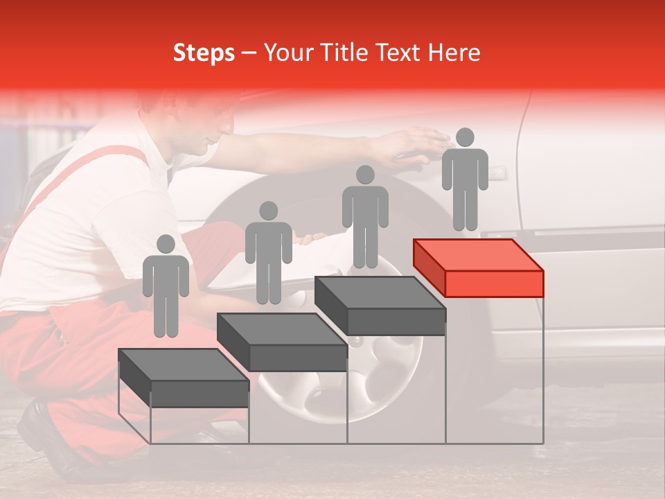 Workwear Automotive Technician Service Station PowerPoint Template