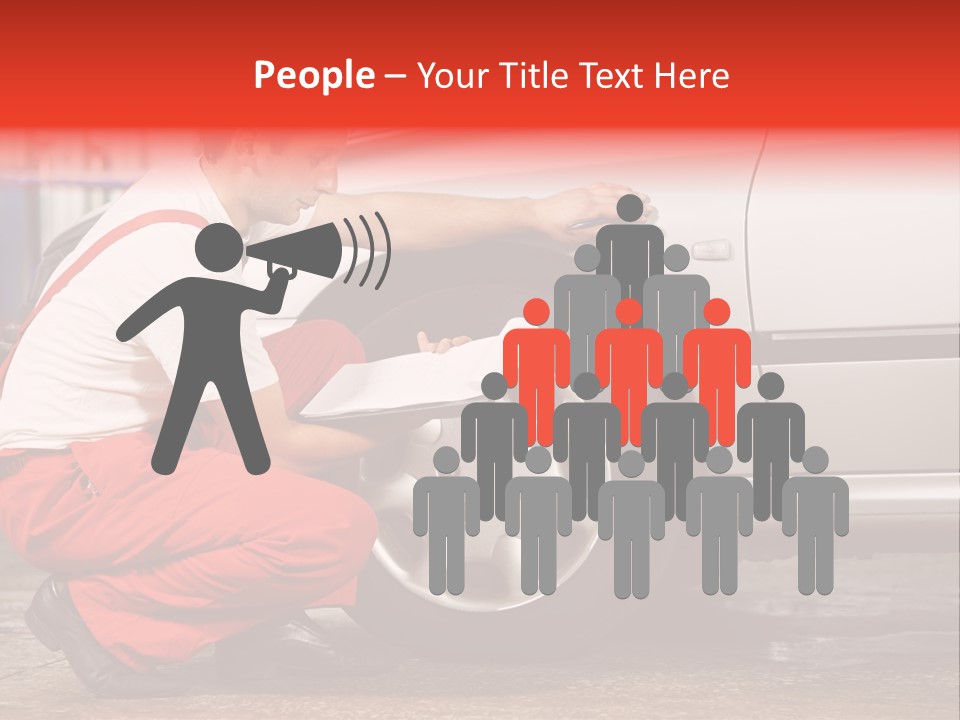 Workwear Automotive Technician Service Station PowerPoint Template