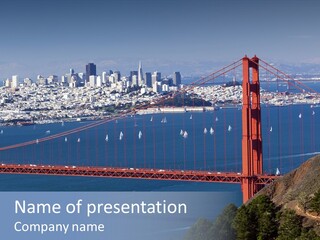 American Beach Skyscraper PowerPoint Template