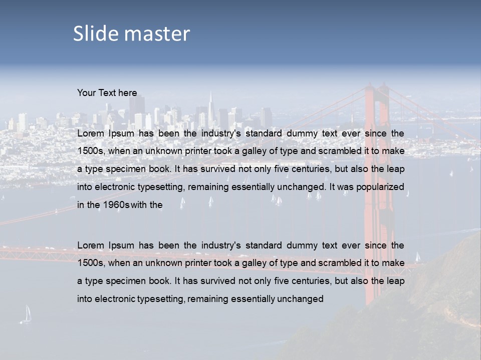 American Beach Skyscraper PowerPoint Template