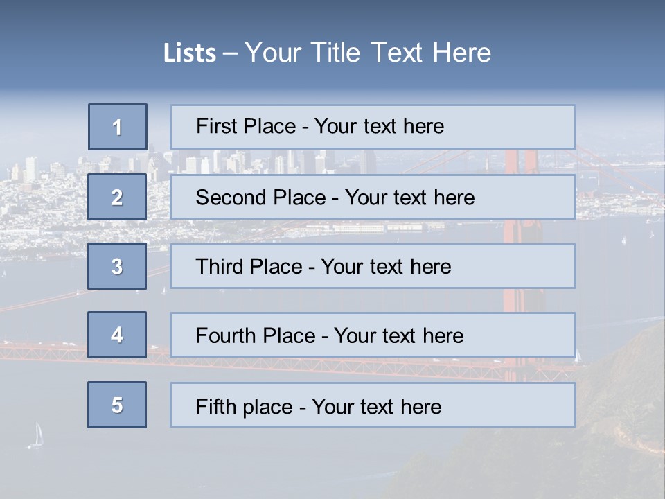 American Beach Skyscraper PowerPoint Template