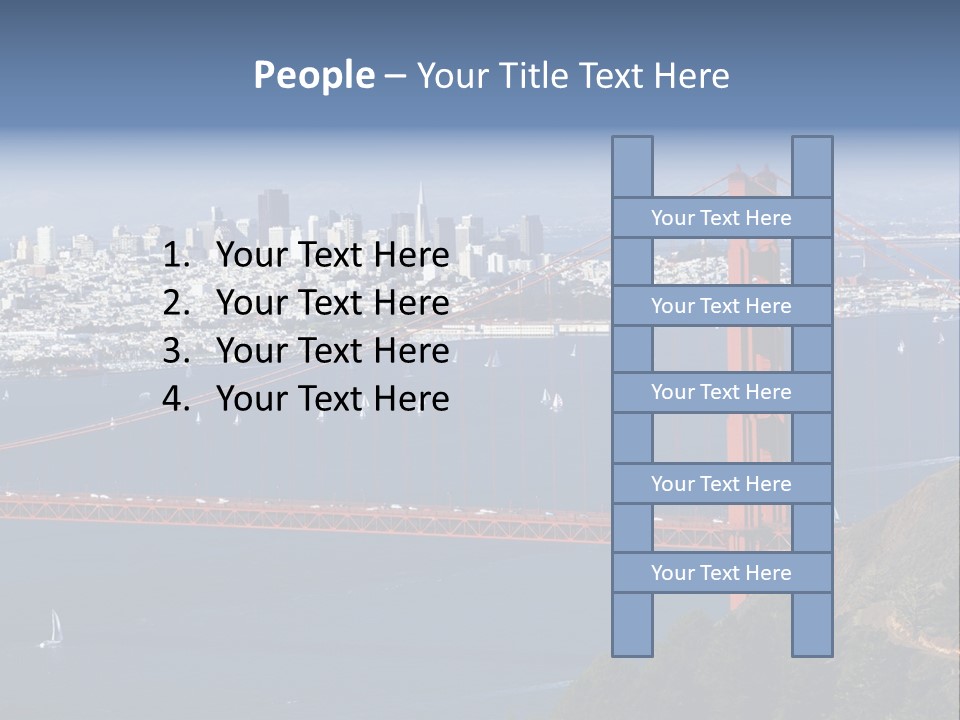 American Beach Skyscraper PowerPoint Template