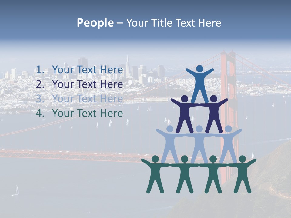 American Beach Skyscraper PowerPoint Template