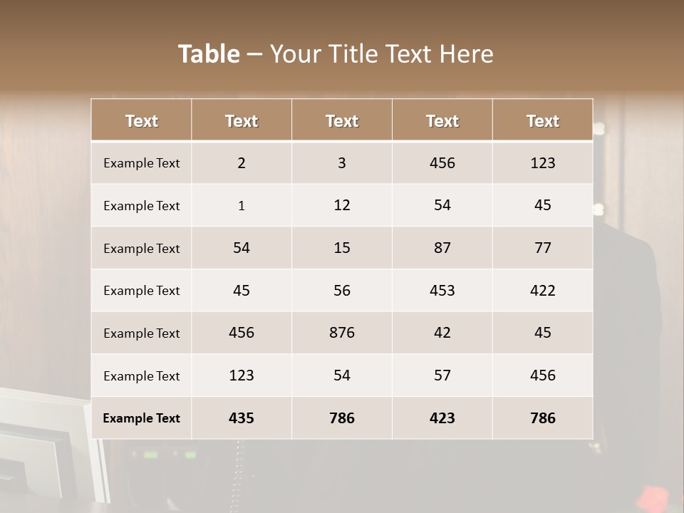 Handsome Colleague Desk PowerPoint Template
