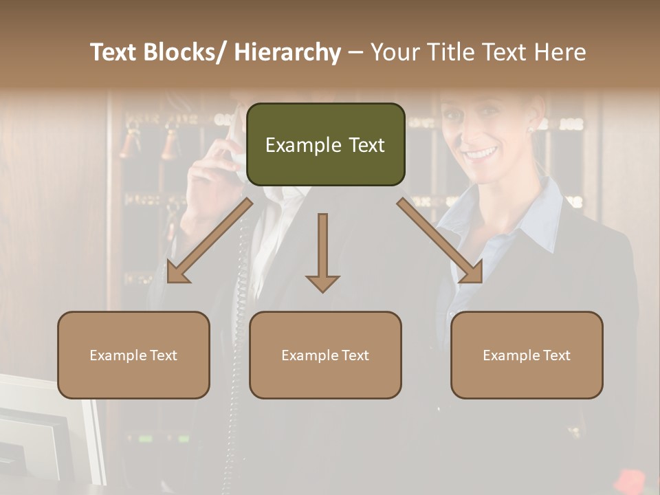 Handsome Colleague Desk PowerPoint Template