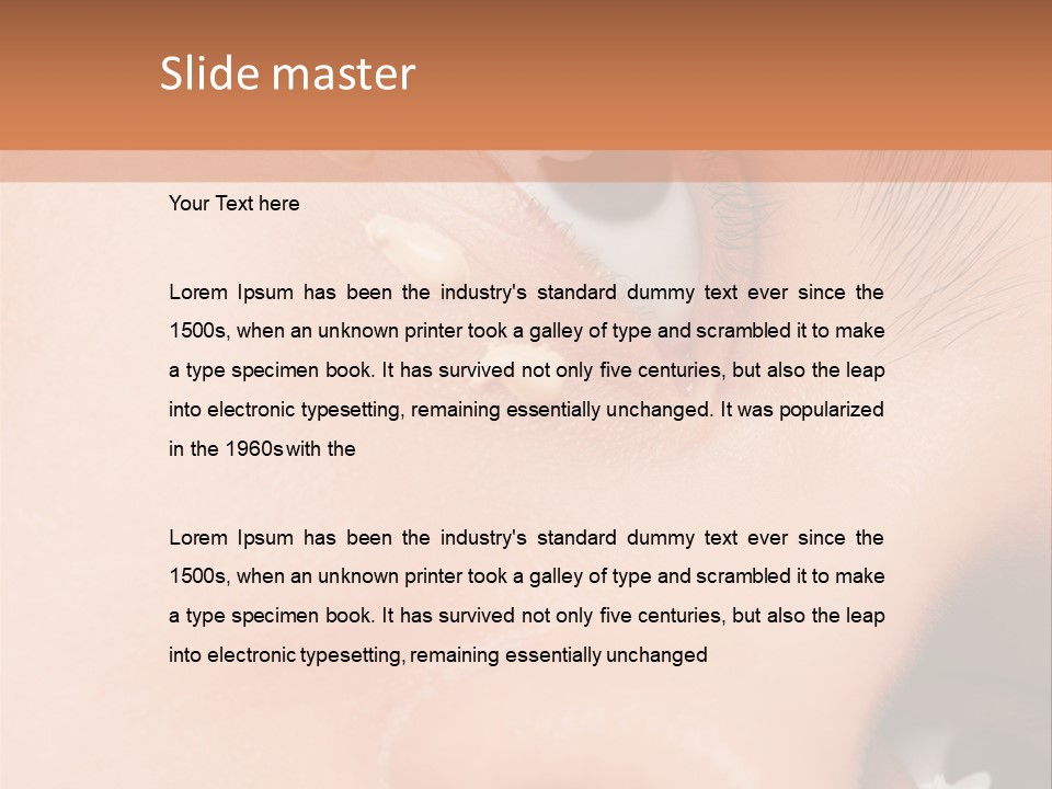 Isolated Cute Closeup PowerPoint Template