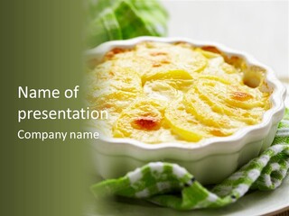 Prepared Gratin Vegetable PowerPoint Template