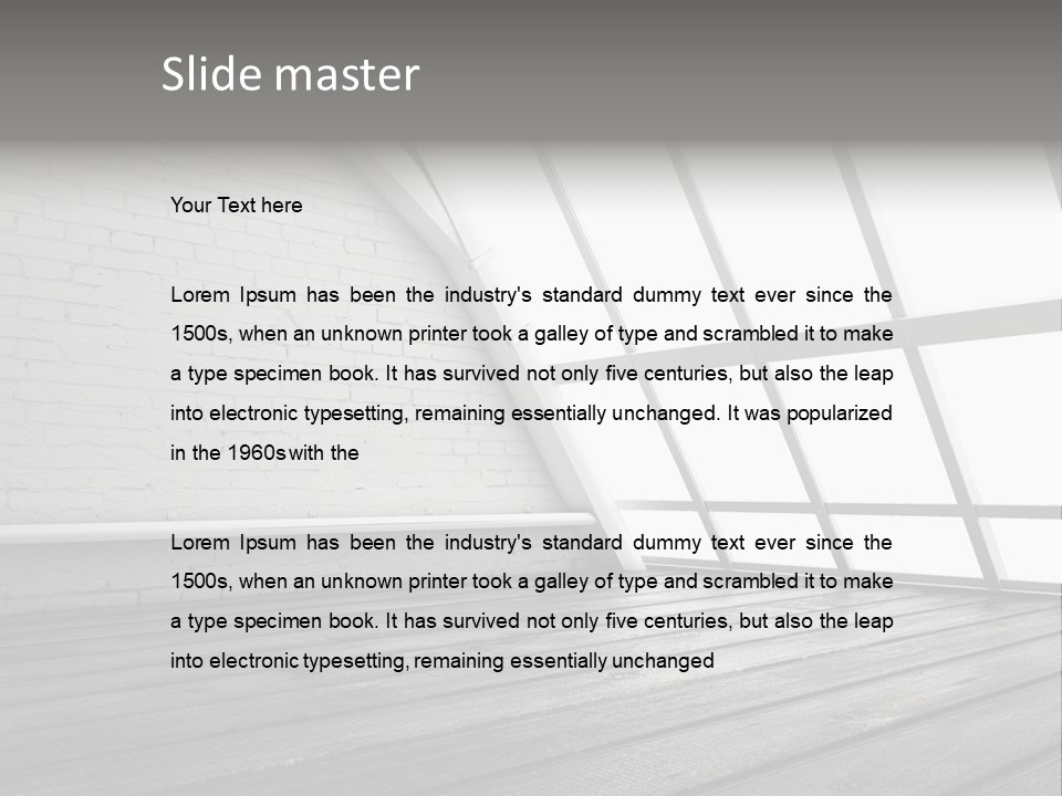 Horizontal Interior Wood PowerPoint Template