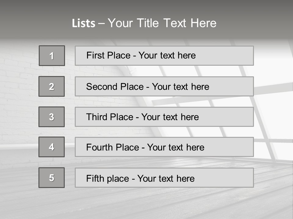 Horizontal Interior Wood PowerPoint Template