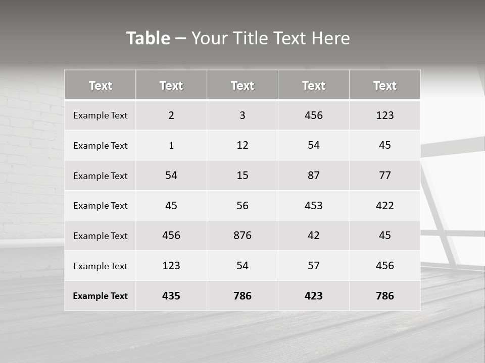 Horizontal Interior Wood PowerPoint Template