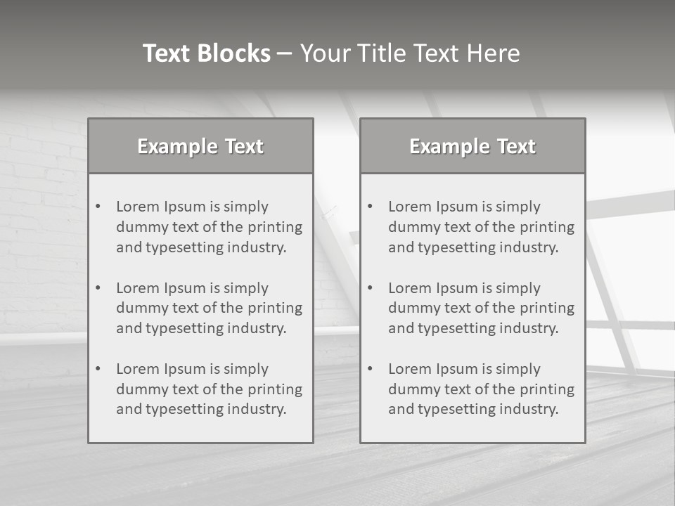 Horizontal Interior Wood PowerPoint Template