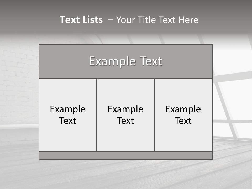 Horizontal Interior Wood PowerPoint Template