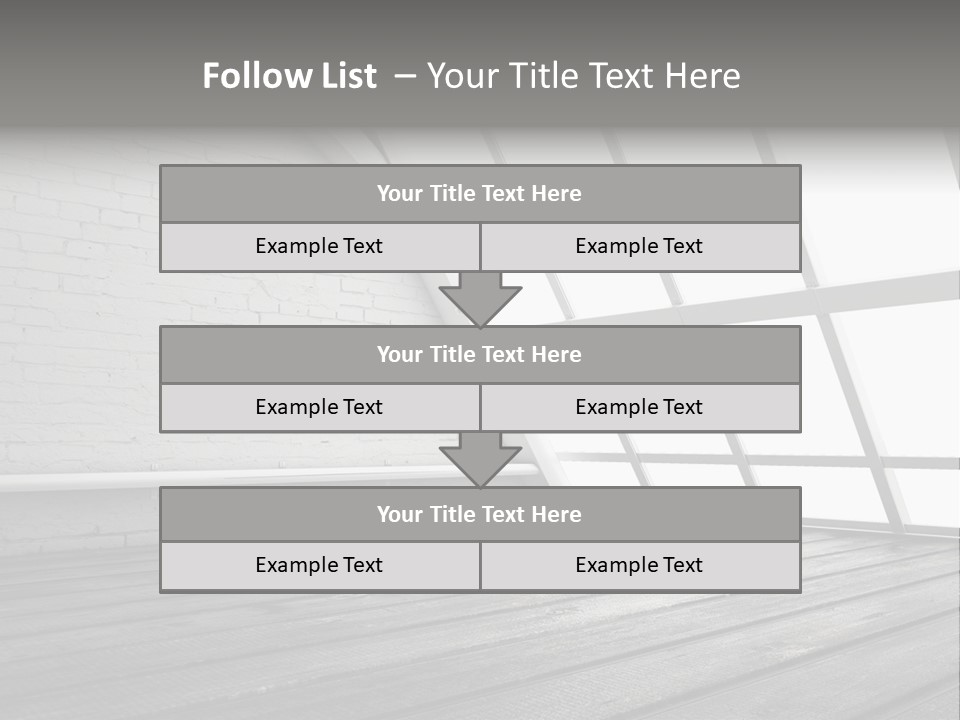 Horizontal Interior Wood PowerPoint Template
