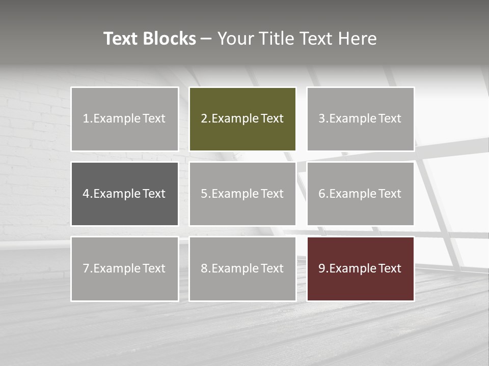 Horizontal Interior Wood PowerPoint Template
