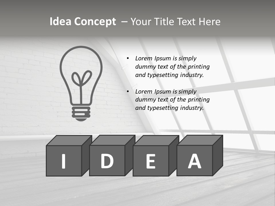 Horizontal Interior Wood PowerPoint Template