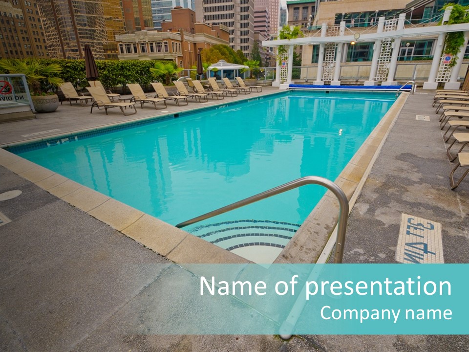 Healthy Pool Vacation PowerPoint Template