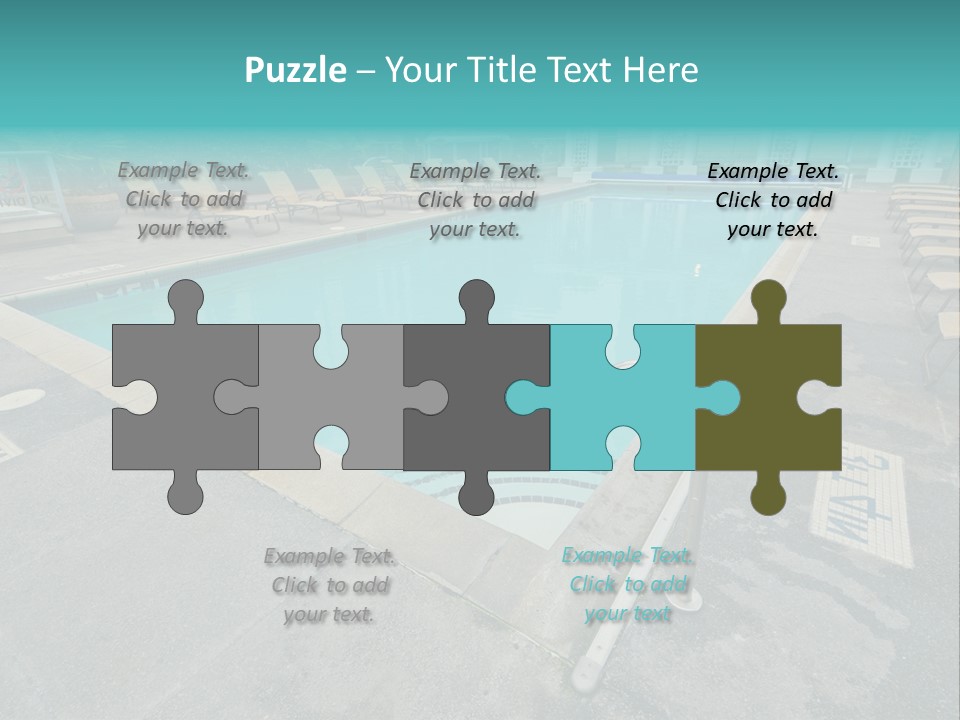 Healthy Pool Vacation PowerPoint Template