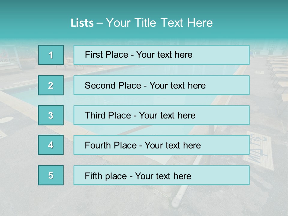 Healthy Pool Vacation PowerPoint Template