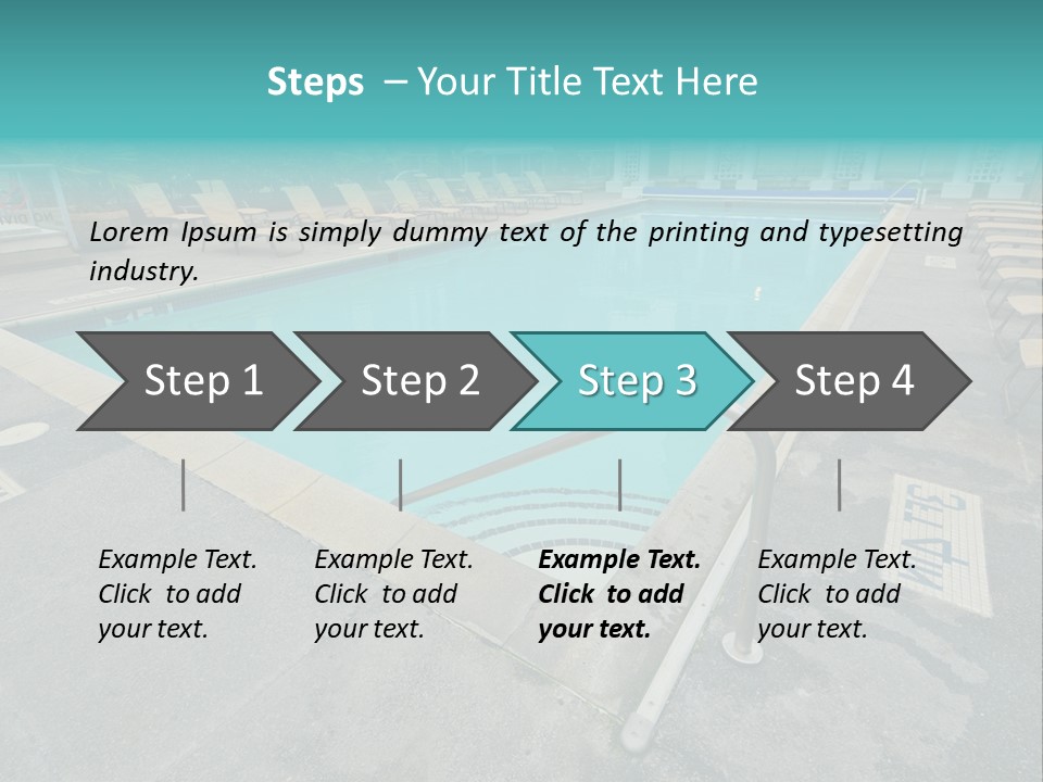 Healthy Pool Vacation PowerPoint Template