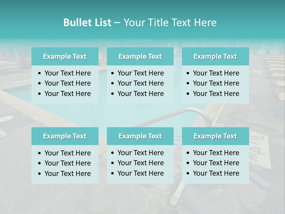 Healthy Pool Vacation PowerPoint Template