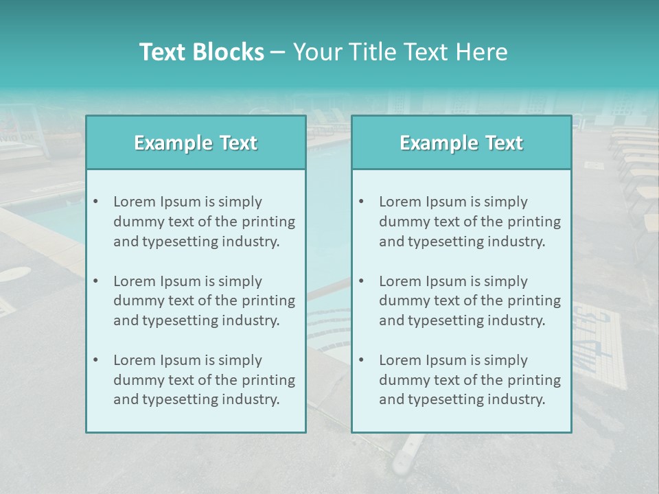 Healthy Pool Vacation PowerPoint Template