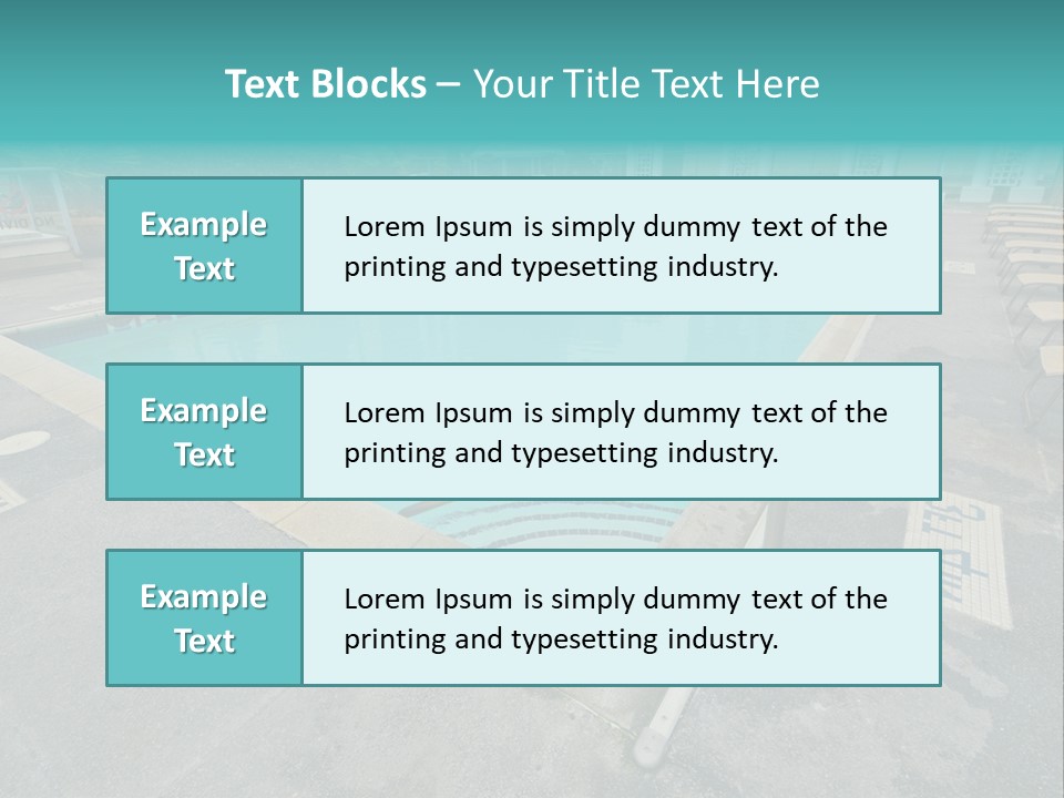Healthy Pool Vacation PowerPoint Template