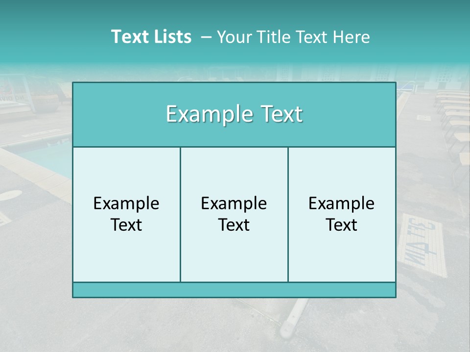 Healthy Pool Vacation PowerPoint Template