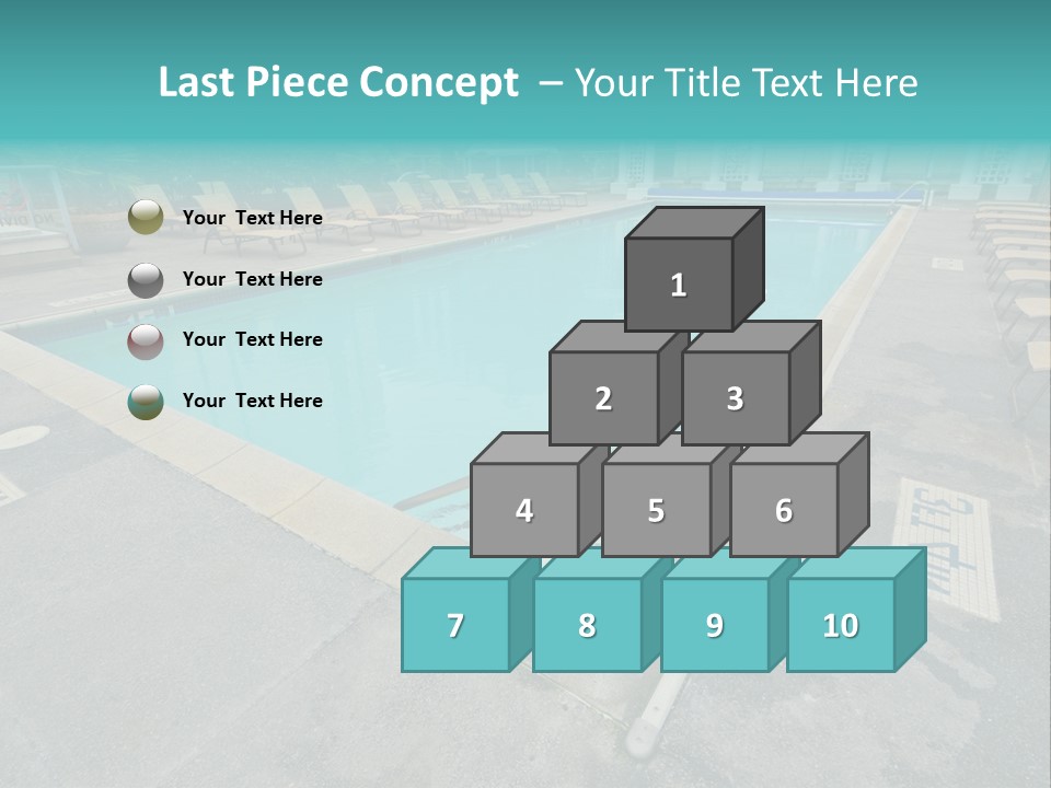 Healthy Pool Vacation PowerPoint Template