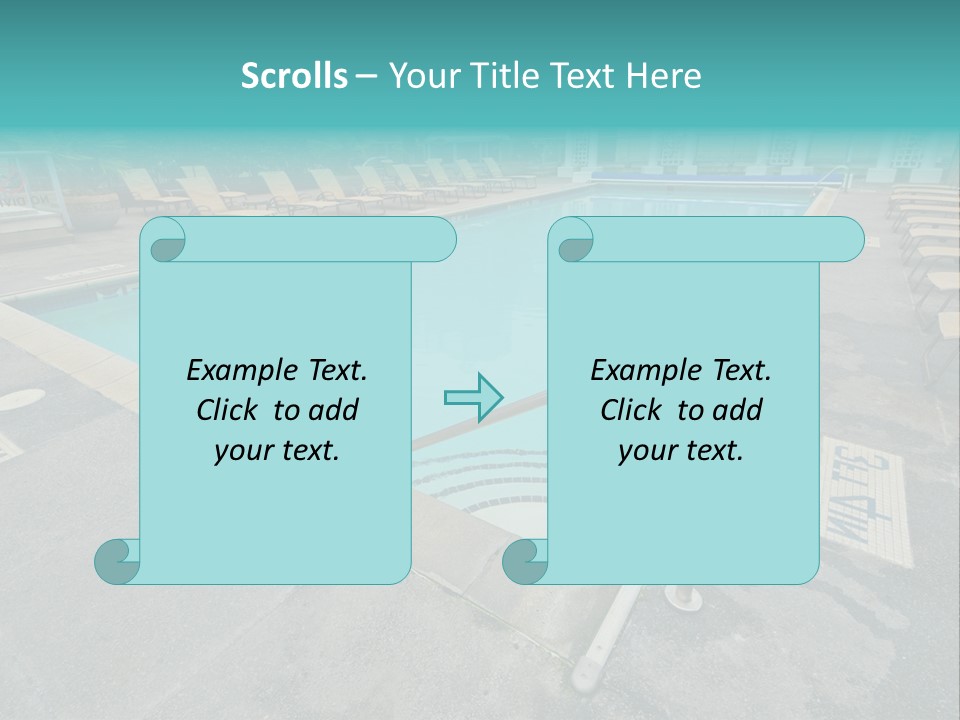 Healthy Pool Vacation PowerPoint Template