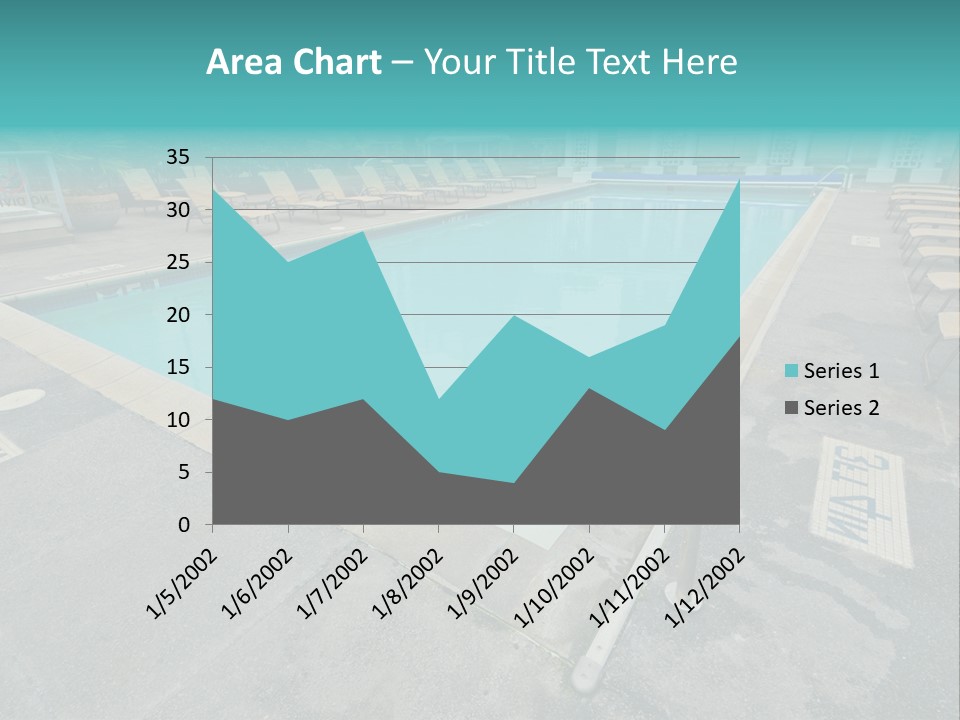 Healthy Pool Vacation PowerPoint Template