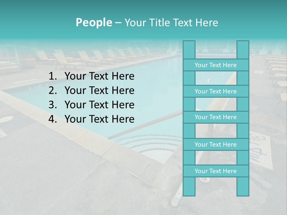 Healthy Pool Vacation PowerPoint Template