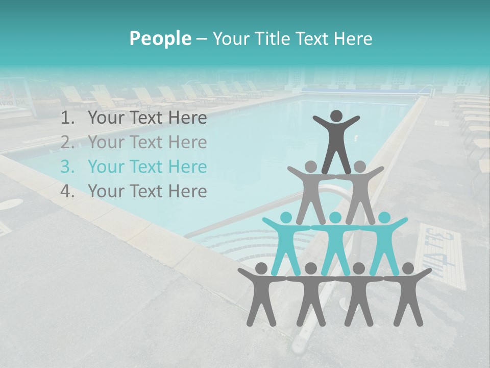 Healthy Pool Vacation PowerPoint Template