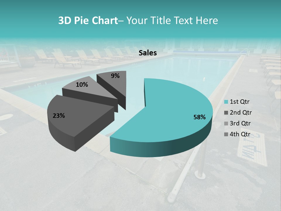 Healthy Pool Vacation PowerPoint Template