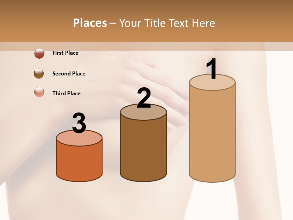 A Nude Woman With Her Breast Exposed And Her Hand On Her Chest PowerPoint Template