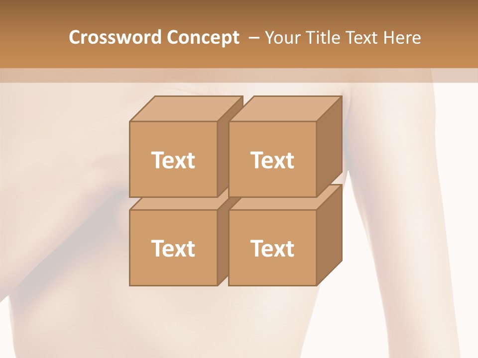 A Nude Woman With Her Breast Exposed And Her Hand On Her Chest PowerPoint Template